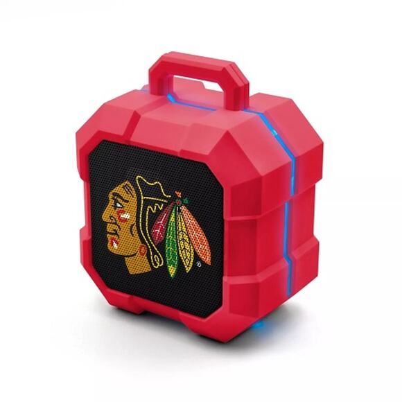 NHL Chicago Blackhawks Speaker Wireless Bluetooth Shockbox LED Light Portable - Picture 3 of 3